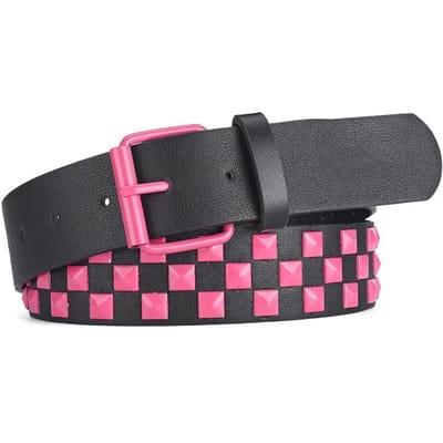 Breedte 3.8cm Hip-hop Punk Dames Riem Modetrend Alles-combineerbaar Jeans Accessoires Ceintuur Muziekfestival Y2k Meisje Pu Tailleband 107cm rozerode kleur