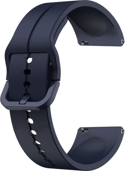 Siliconen bandje - geschikt voor Garmin Venu (2 Plus) / Venu SQ (2) / Vivomove (Style - Sport) / Vivoactive 3 / 5 / 6 / Forerunner 55 / 165 / 245 / 645 / 570 - 42mm - marineblauw