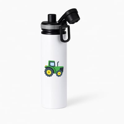 Hacebo® - Trekker waterfles met draaidop grijs - Tractor - Boeren - Boerderij - voertuig - water fles - 850ML