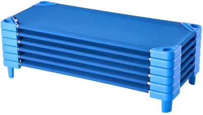 Kinder dutjesbedden - Peuter stapelbed - Rustmoment creëren - Ruimtebesparend ontwerp - 6-delig 130 cm - Blauw