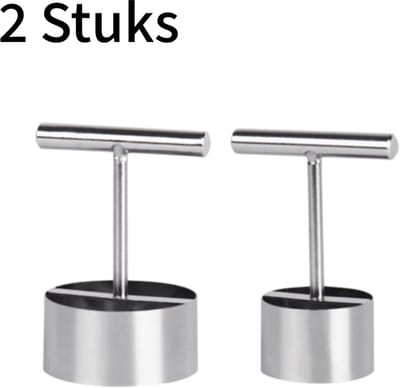 2 stuks - Appelboor - Fruit ontkerner - Perzenboor - 304 roestvrij staal - Groot + Klein formaat - RVS kleur