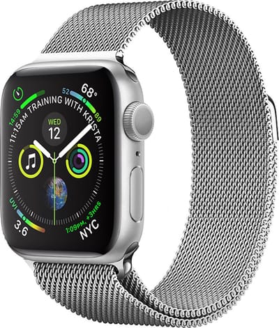 Milanese Horlogeband Geschikt voor Apple Watch 7 41 mm Bandje Milanees - Polsbandje Met Magneetsluiting Geschikt voor Apple Watch 7 41 mm Bandje Milanees - Zilver