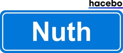 Hacebo - Plaatsnaam Sticker - 29x10 CM - Nuth sticker - Verkeersborden sticker - grappige cadeaus - Nuth