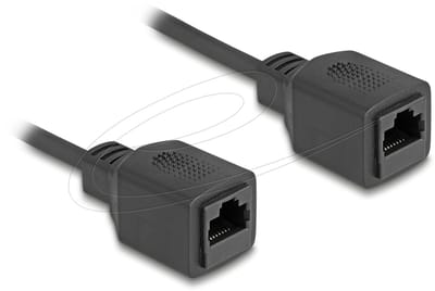 Delock RJ45 Coiled Cable jack to jack Cat.5e UTP 0.5 m to 1 m black