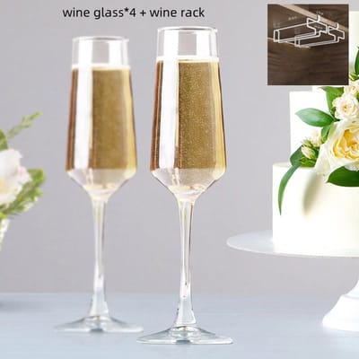 Verre à vin Flûte à champagne Ensemble de verres à vin Casier à vin Verre à vin Verre à la maison Verre pour fêtes de mariage Bar Pique-niques Flûte Chope à bière white