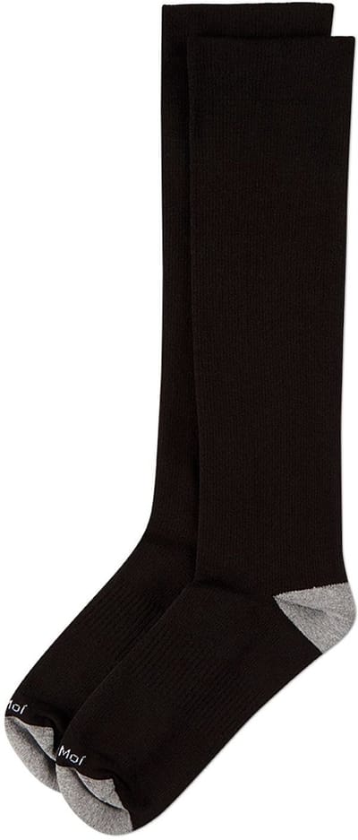 MeMoi WellFit Premium Compressiesokken Dames Off Black Comfortabele Steunkousen 1 Paar