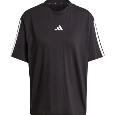 Adidas Essentials 3 Stripes Boyfriend T-shirt Met Korte Mouwen Zwart XS Vrouw