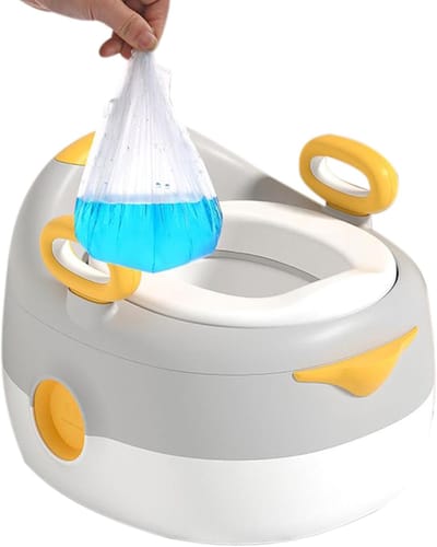 Zindelijkheidstraining Toilet - Potty Trainer Krukje - Kind Zindelijk Maken - Verstelbare Voetensteun - 42.7 x 30.6 cm - Grijs
