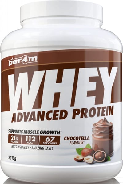 Per4m - Advanced Whey Protein - Chocotella - Proteine poeder - Eiwit shake - Eiwitpoeder - 2.01kg - Whey Protein - Eiwitshakes - Whey Proteine - Protein - Proteine - Proteine Shake - Shake - Fitness - Krachttraining - Gym