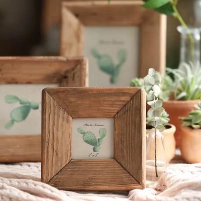 Fotolijst van Gerecycled Hout, Foto Formaat: 7,6x7,6cm / 3"x3"