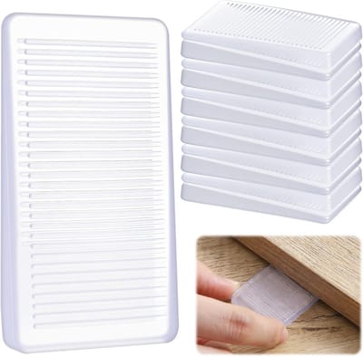 Meubelwiggen - Nivelleringswiggen Plastic - Ongelijke Vloeren Stabiliseren - Antislip Geribbeld Ontwerp - 0.6 Cm Dikte - Transparant