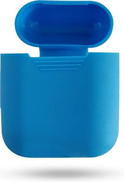 KELERINO. Siliconen hoesje geschikt voor Apple Airpods 1 & 2 - Softcase - Licht Blauw