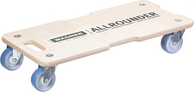 Transport dolly 59 x 29 cm - voor meubels, apparatuur en ongelijke objecten - laadcapaciteit 300 kg - met 3 verborgen handvaten - hoog mobiliteit - FSC gecertificeerd