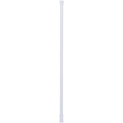 Uitschuifbare Veer Telescopische Douche Badkamer Raam Gordijnrail Geladen Stang Stang 55?90 cm wit
