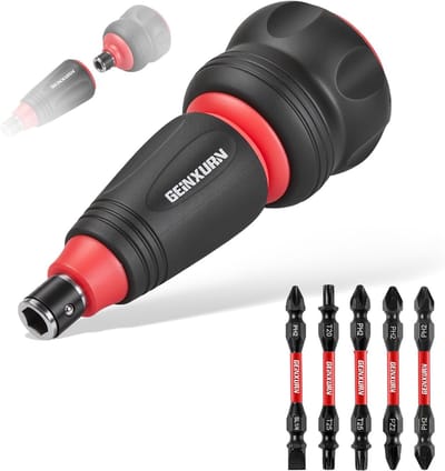 Schroevendraaier Set - Klusset Gereedschap - Snelle Reparaties - Compact Ratel Handvat - 6 Delig