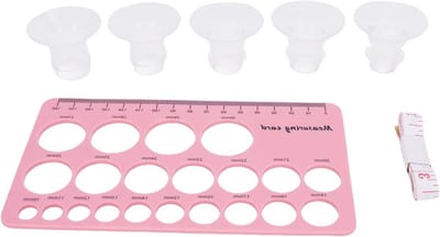 Flens Meetgereedschap voor Borstvoeding Moeders - Silicone Nipple Ruler Set 21mm 19mm 15mm - Handige Nipple Ruler Flens Set met Meetlint