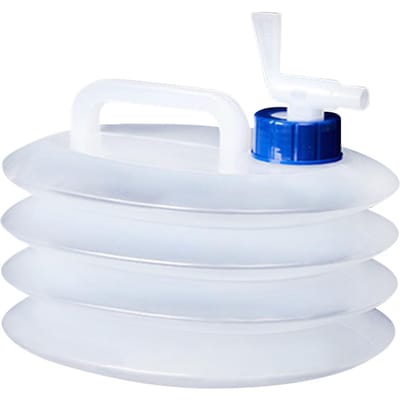 Draagbare, opvouwbare watercontainer met grote capaciteit en kraan voor kamperen met wateropslag 3L white