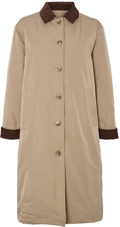 Pieces Lange jas PCJORMA LANG CORDUROY