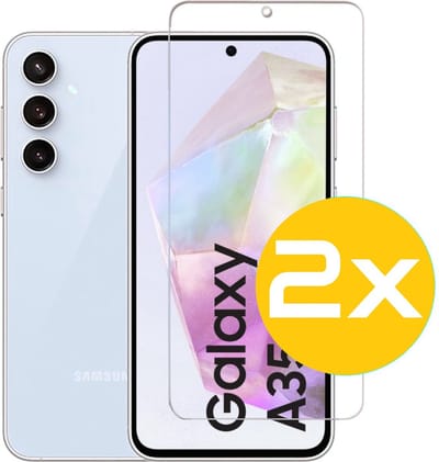 Screenprotector Geschikt Voor Samsung Galaxy A35 - Glasplaat - Tempered Glass - 2 Stuks