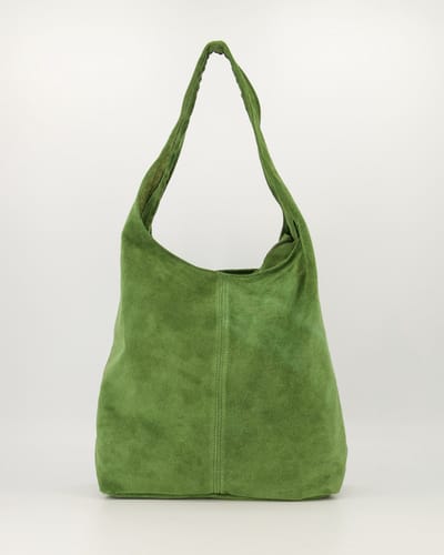 Teatro - Loreen - Shopper - Suede - Leer - Groen - Ruim