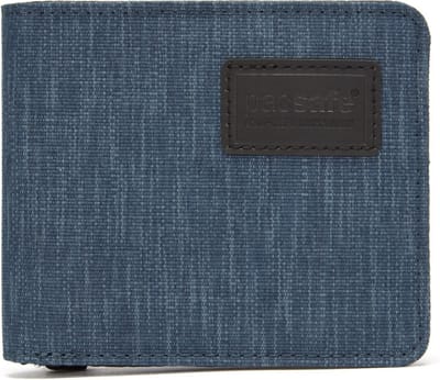 Pacsafe Portemonnee - 9 x 10.5 cm - Pasjeshouder - RFID-beveiligd - Scanvak - Recycled polyester - Lichtgewicht - Veelzijdig - Blauw