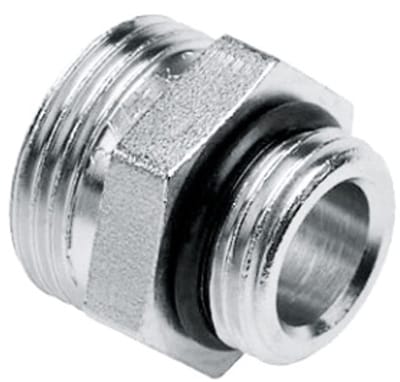 Dubbele nippel ½" buitendraad (met o-ring) x ¾" euroconus