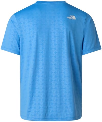 The north face 24/7 pentadome embossed t-shirt in de kleur blauw.