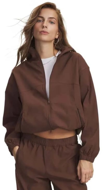 Under Armour Unstoppable Woven Sweatshirt Met Rits Bruin M / Regular Vrouw