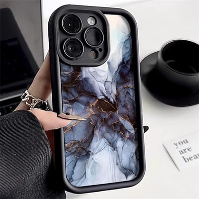 Marmeren Hoesje Voor iPhone 16 Pro Max Hoesje iPhone 13 11 12 15 14 Pro Max XR XS 7 8 Plus SE Schokbestendig Zacht TPU Siliconen Telefoonhoesje For iPhone 16 gray