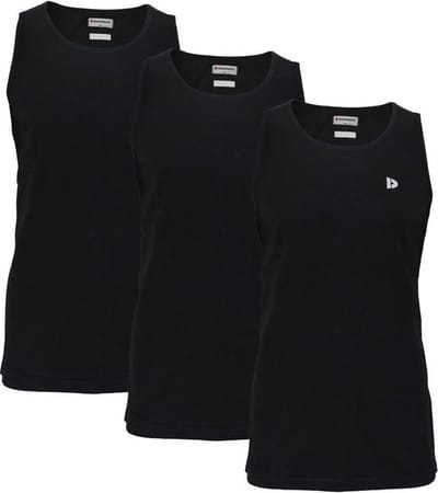 3-Pack Donnay - Muscle shirt (James) - Tanktop - Heren - Black (020) - maat 4XL