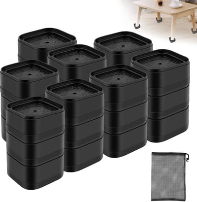 Allecto - Meubelverhogers - 5cm Verstelbare Verhogers - 24 Stuks - Voor Sofa en Bed - Verhoog de meubels - Ideaal voor extra comfort - Geschikt voo...