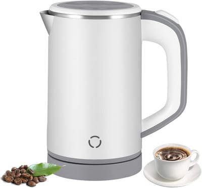 Kleine waterkoker - Reis waterkoker - Snel water koken - Automatische uitschakeling - 800 ml - Wit