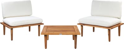 FRASCATI - Loungeset voor 2 - Gebroken wit - Acaciahout