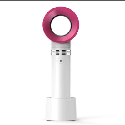 Nouveau ventilateur portatif d'été sans lame, mini refroidisseur, ventilateur pratique sans feuille avec ventilateur de refroidissement rechargeable par USB à 3 vitesses pour les voyages en plein air et le bureau blanc