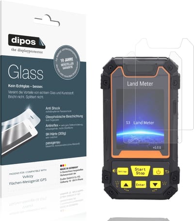 dipos – 2x Matte Pantserfolie geschikt voor Vvikizy Flächen-Messgerät GPS | 9H Screenprotector