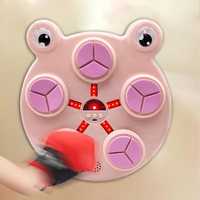 Muziek Boksmachine - Wand Bokstrainer - Ritmische Training - Verstelbare Snelheid - 30x33x6 cm - Roze