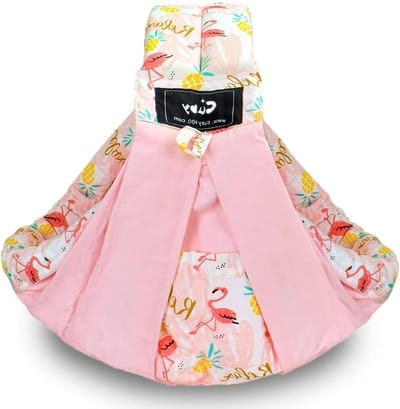 Verstelbare draagzak voor pasgeborenen peuters tot 15 kg - ergonomische babydrager comfortabel en licht - roze flamingo - handenvrije draagoptie