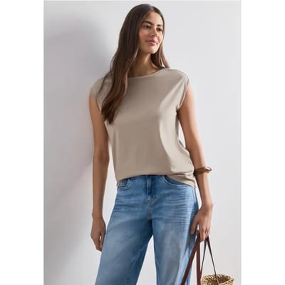 Basic shirt met boothals