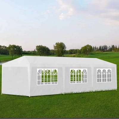 Partytent - Tuinpaviljoen - Feestelijke Bijeenkomsten - UV en waterbestendig - 3 x 9 m - Wit