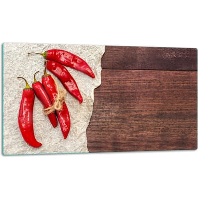 TMK ArtDeko - Snijplank - Glas - 52x30 cm - Paprika