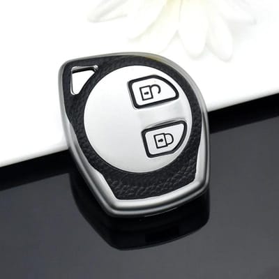 Auto Sleutelhoesje Voor Suzuki Sx4 Window Vitara Amagatarai Swift Grand Liana 2 Knoppen Tpu Leer Afstandsbediening Sleutel Cover Case gray