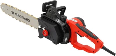 Elektrische Kettingzaag - Bekabelde Boomzaag - Hout Zagen - Volledig Koperen Motor - 406 cm - Rood