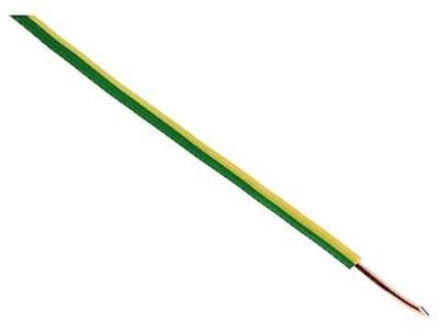 H07V-U Elektrische Stroomkabel 2.5mm² - Geel Groen - 10m voor Binneninstallatie