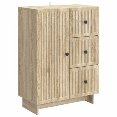 vidaXL - Dressoir - met - lade - Sonoma - Eiken - 66 - x - 34,5 - x - 90 - cm - Bewerkt - hout