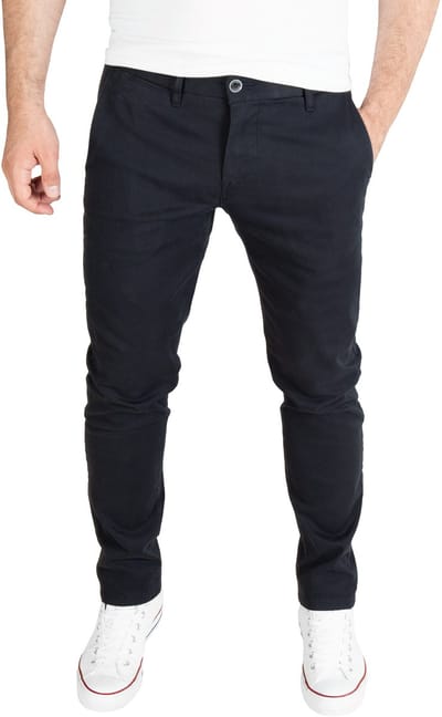 WOTEGA Heren Chinobroek Adriano – Slim Fit – Katoen Stretch – Donkerblauw – 5-pocket
