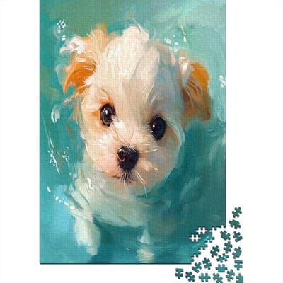 Hondenpuzzel 1000 stukjes - Volwassen Legpuzzel - Ontspanning Thuis - Hoge Resolutie Print - 75 x 50 cm - Gekleurd