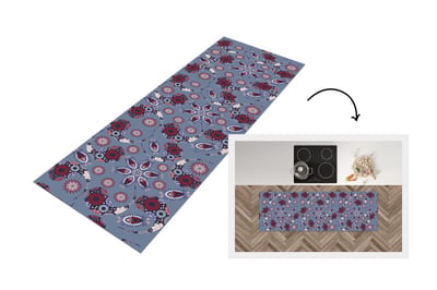 Keukenloper - Loper keuken - Paisley - Bloemen - Patronen - 150x50 cm - Keukenloper vinyl