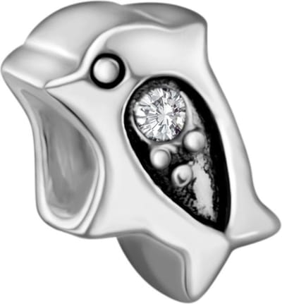 Quiges - 925 - Zilveren - Bedels -Sterling zilver - Beads - Dolfijn Kraal Charm - Geschikt – voor - alle bekende merken - Armband Z016