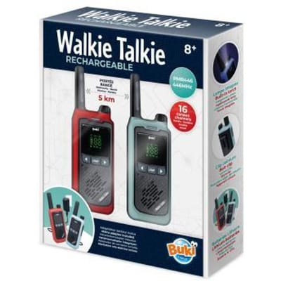 Buki - WalkieTalkie - Oplaadbare Batterij - bereik 5km