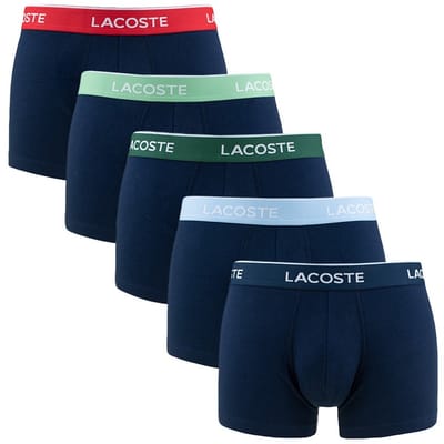 Lacoste heren 5P boxers basic cotton stretch combi zwart